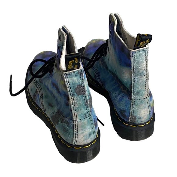 NWT Dr. Martens RARE Blue 8 - 1460 Pascal Summer Tie Dye Leather Lace Up Boots - Picture 5 of 12